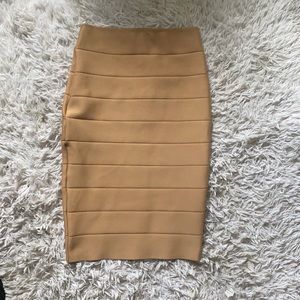 Gold Pencil skirt